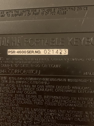 Pianola yamaha psr4600 - pianola,